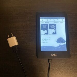 Amazon Kindle Black E-Reader with Charger
